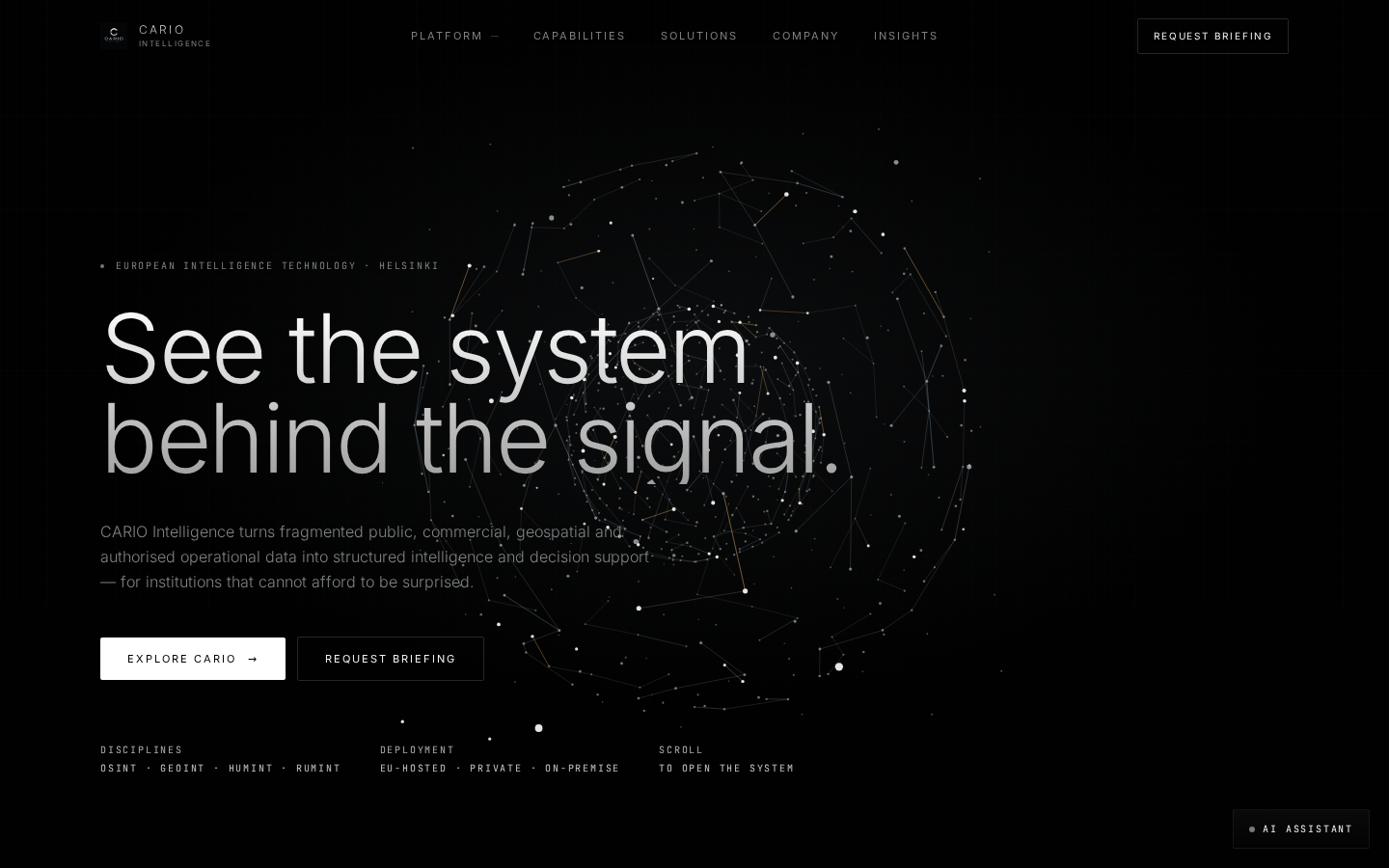 CARIO Intelligence Oy live